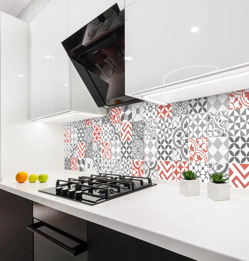 24 Stickers Collage con Rojo