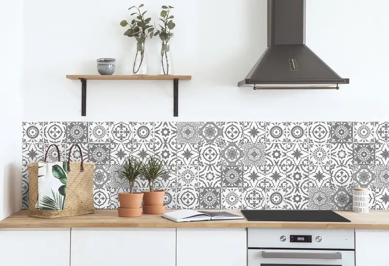 24 Stickers Collage Gris