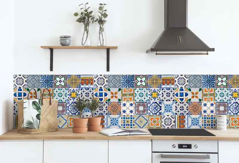 24 Stickers Patchwork Cerámico