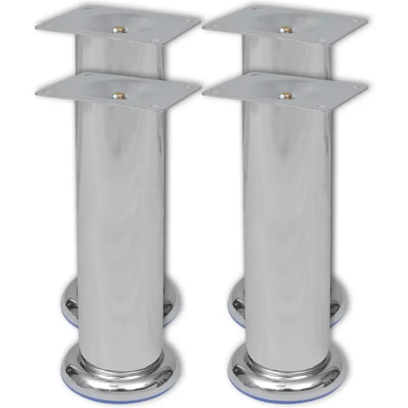 4x Patas de sofá redondas cromadas 180 mm