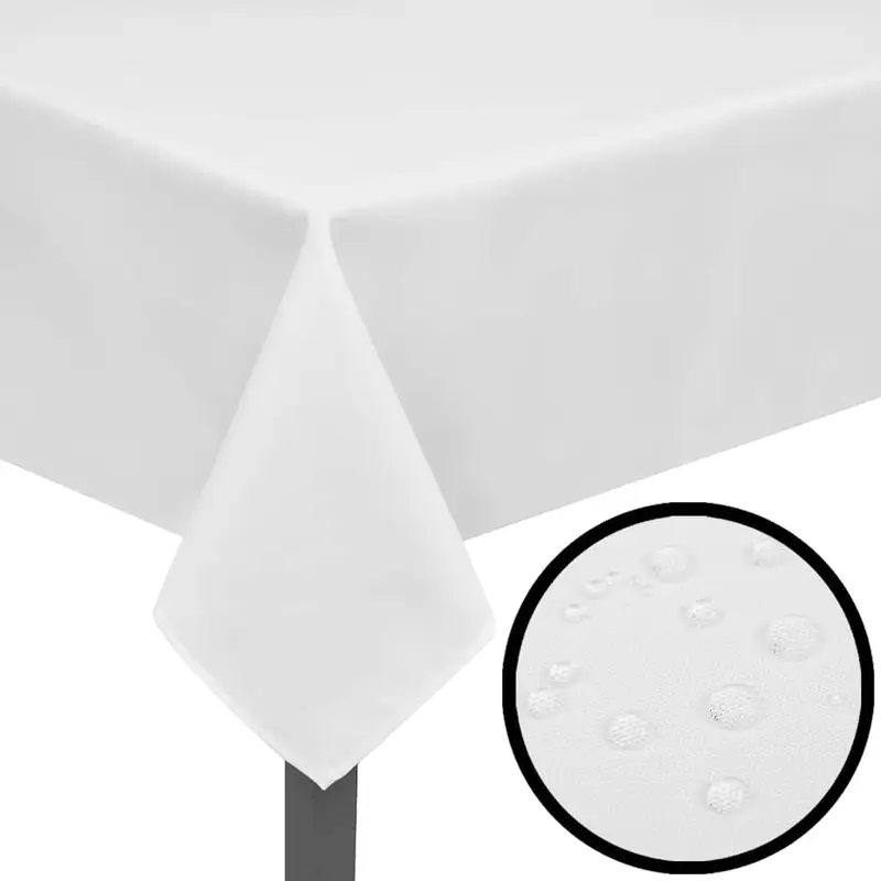 5 manteles blancos 100 x 100 cm