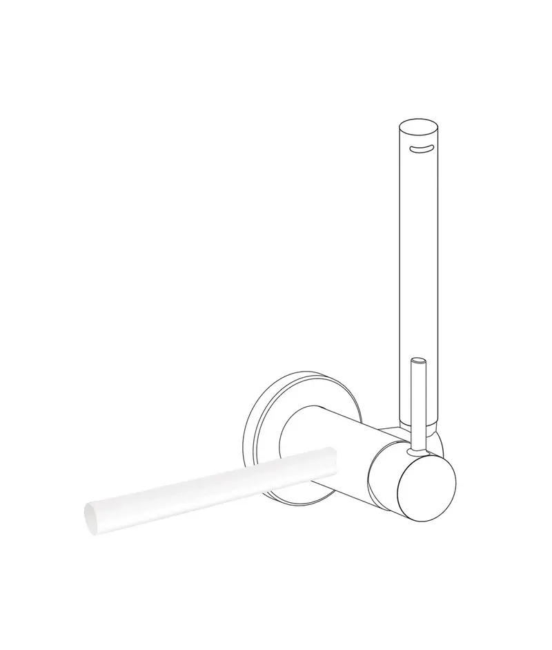 Accesorio porta toallas para grifo con ducha de inodoro blanco mate acabado Study TRES