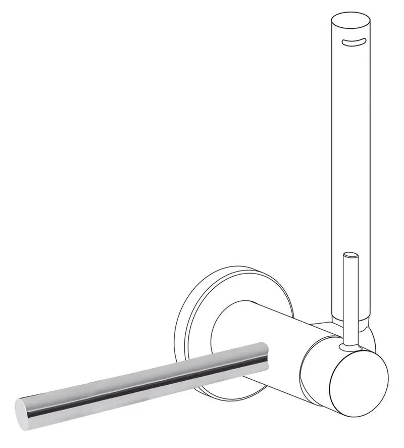 Accesorio porta toallas para grifo con ducha para inodoro con acabado cromado Study TRES