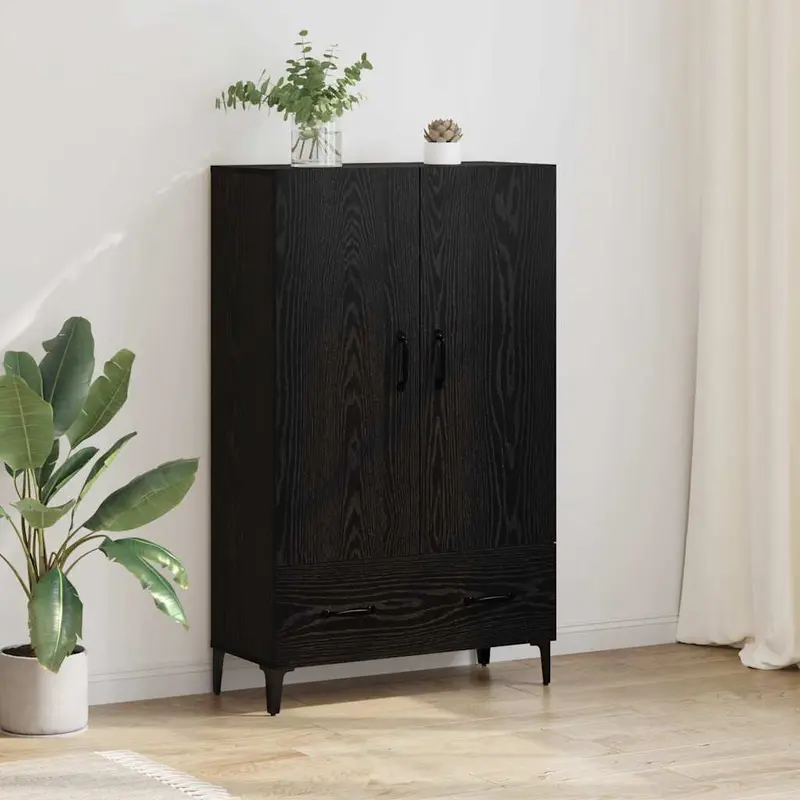 Alacena con cajón Roble Negro 70 x 31 x 115 cm