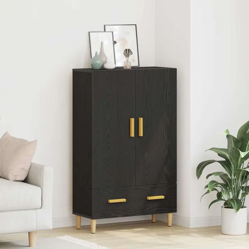 Alacena Roble Negro 70 x 31 x 115 cm Madera contrachapada