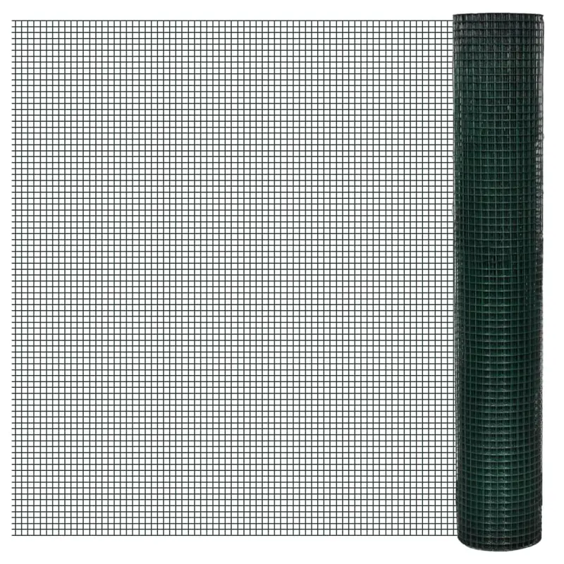 Alambrada de gallinero acero galvanizado verde 1x25 m
