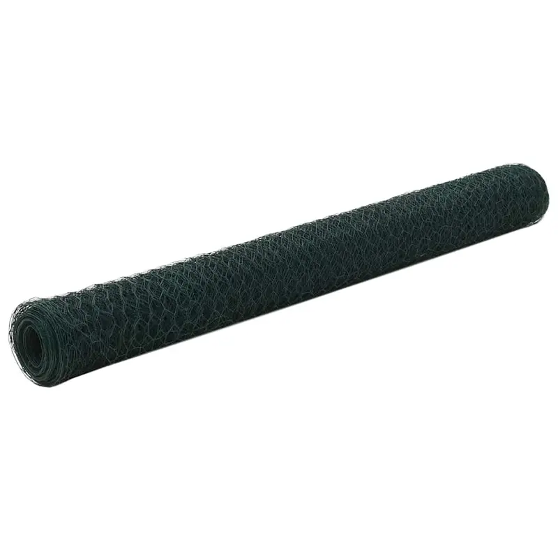 Alambrada de gallinero acero revestimiento PVC verde 25x1,2 m