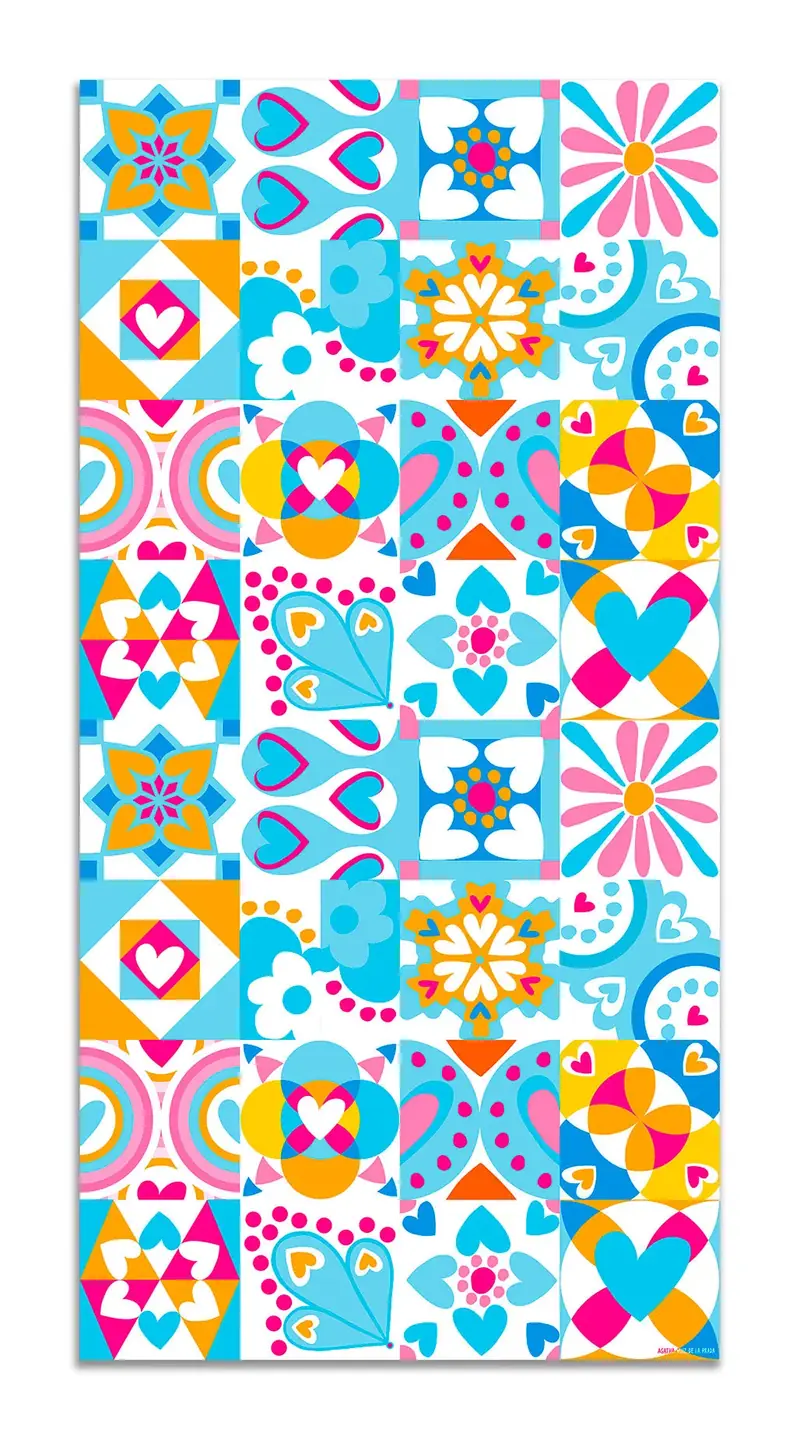 Alfombra Agatha Ruiz de la Prada Hidráulico Azul Original Varios Colores