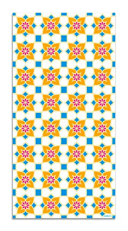 Alfombra Agatha Ruiz de la Prada Hidráulico Crema Baldosas Flores