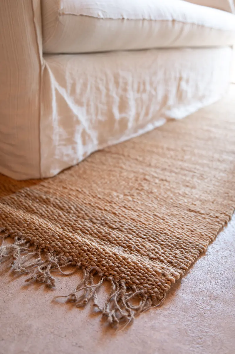 Alfombra Artesana Yute Flecos