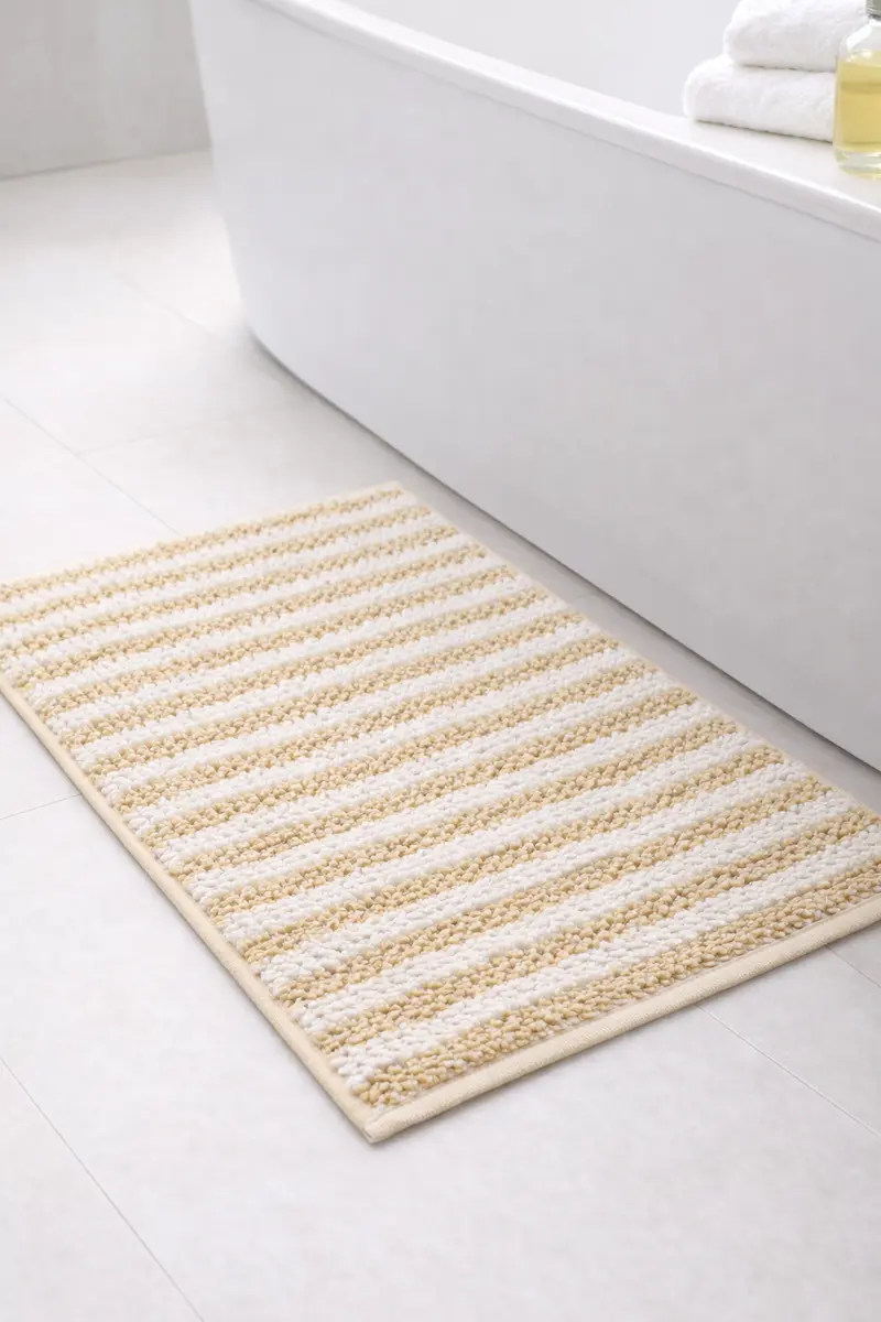 Alfombra Baño Shagy Estampada Tierra