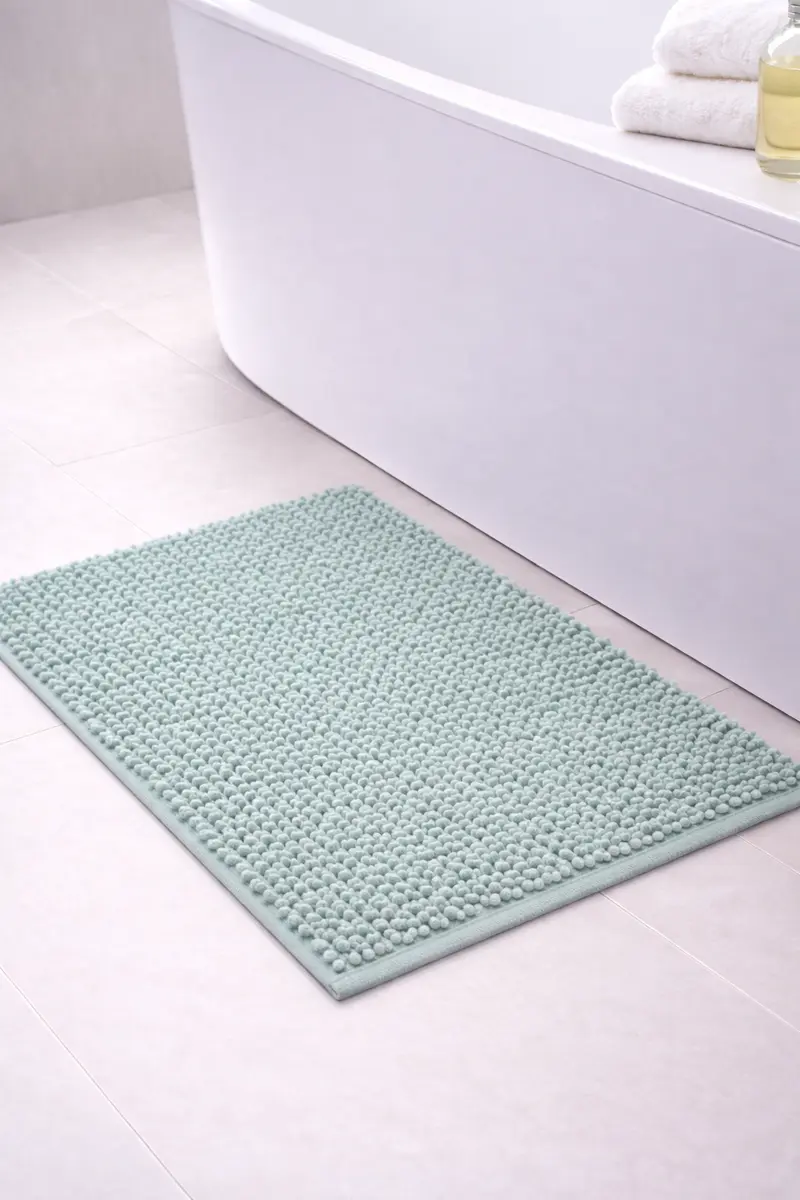 Alfombra Baño Shagy Lisa Aguamarina