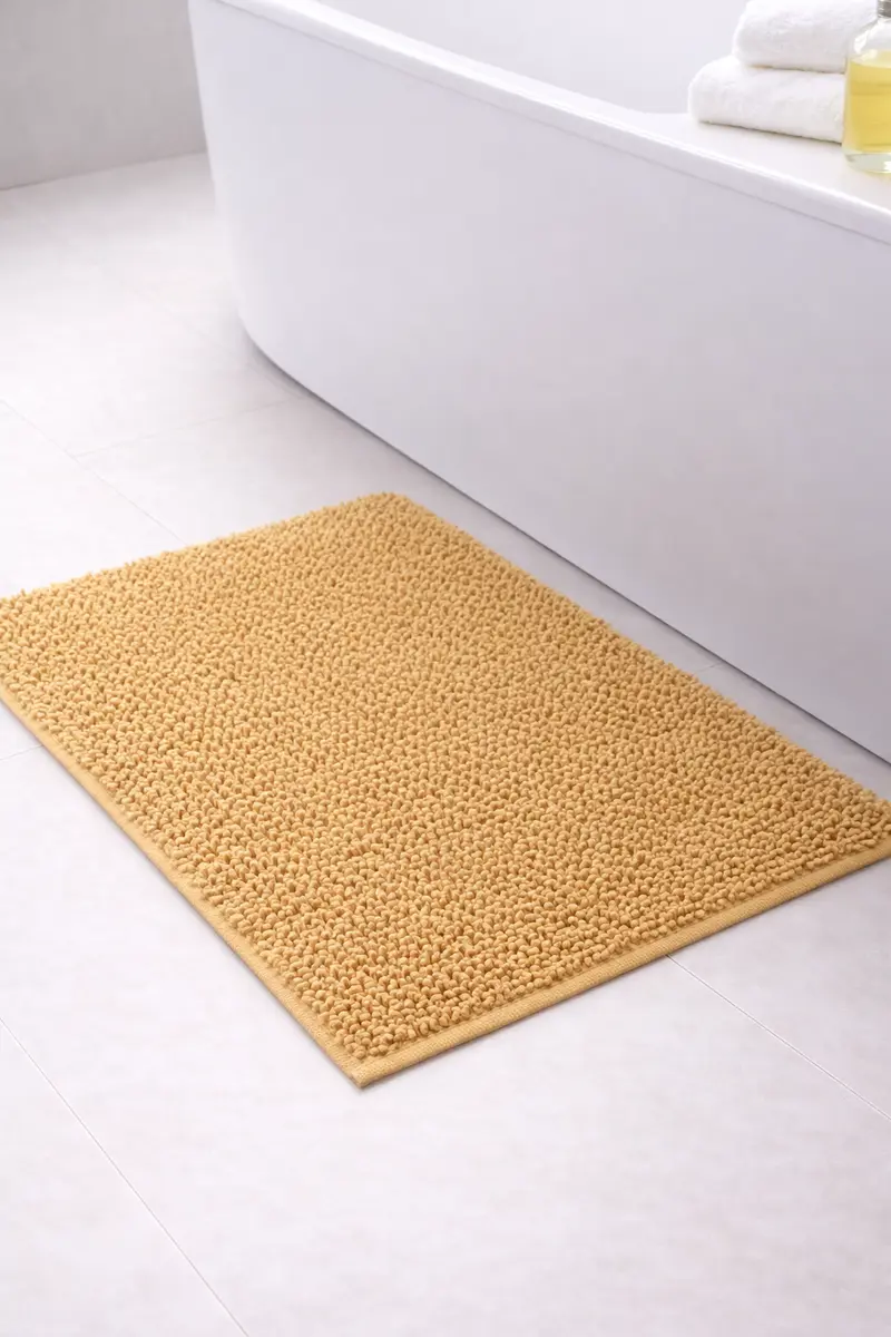 Alfombra Baño Shagy Lisa Tierra