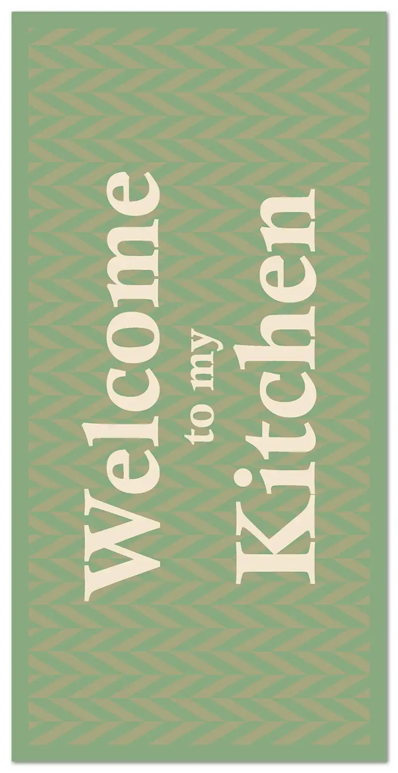 Alfombra Bienvenido a mi Cocina Verde