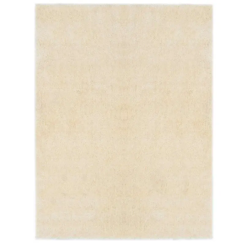 Alfombra de área peluda Crema 120 x 160 cm Polietileno