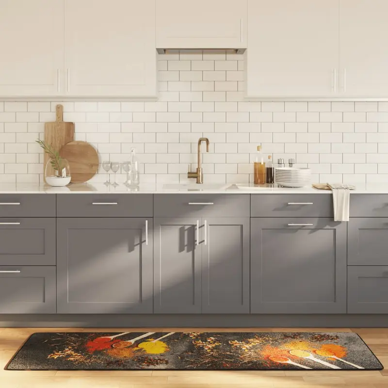 Alfombra de cocina lavable multicolor 60x180 cm