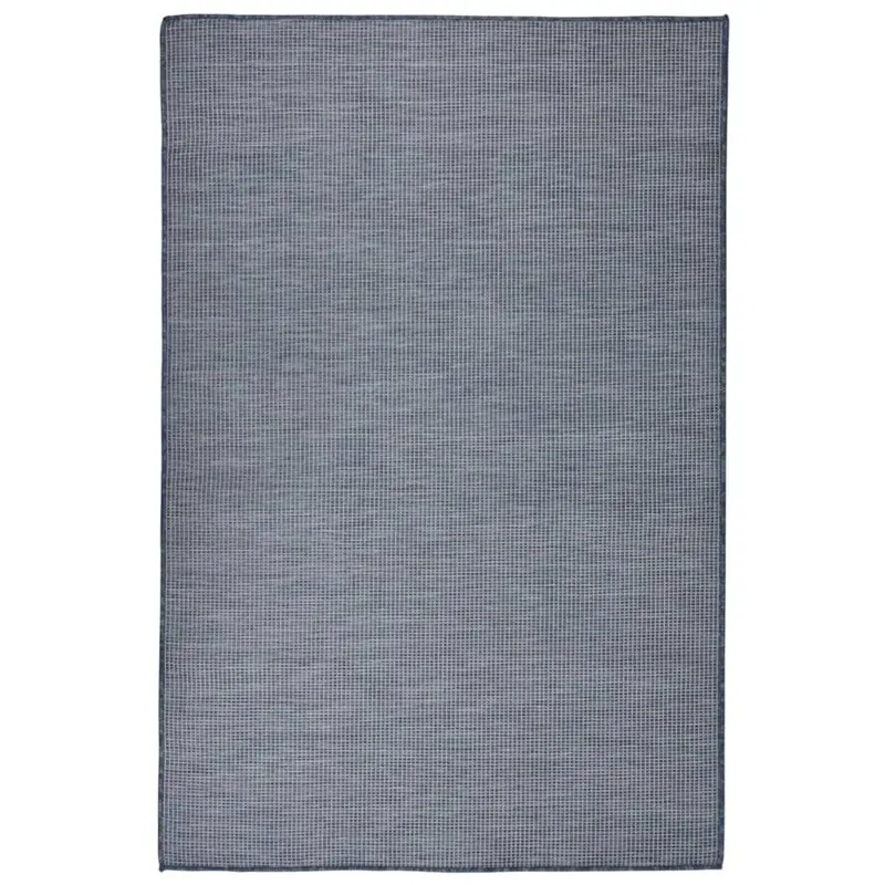 Alfombra de exterior de tejido plano azul 120x170 cm
