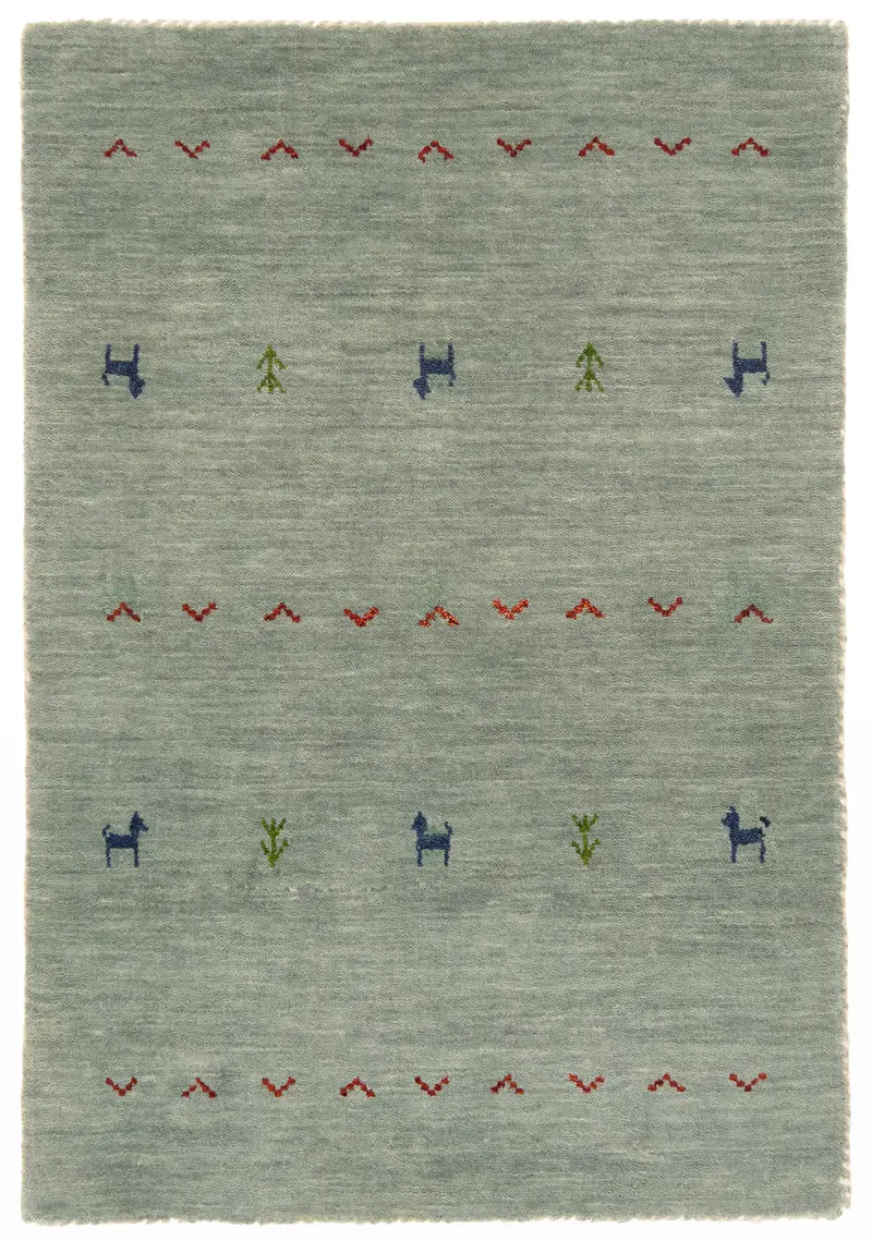 Alfombra en telar manual | 90 x 60 cm