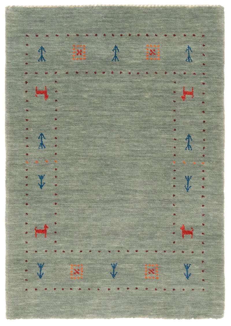 Alfombra en telar manual | 90 x 60 cm