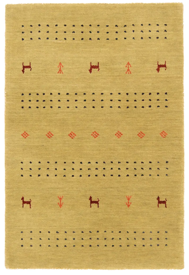 Alfombra en telar manual | 90 x 60 cm