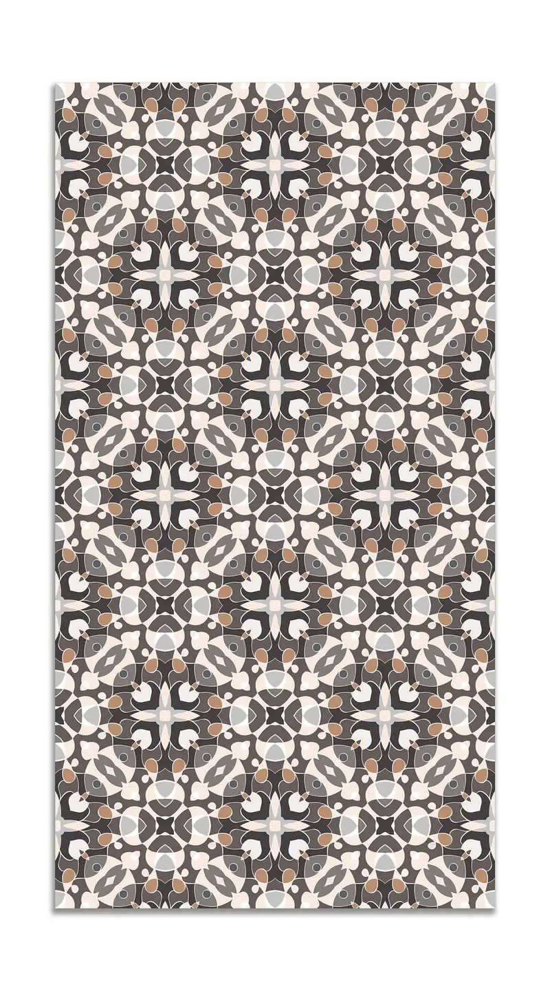 Alfombra Estilo Hidráulico Oriental Gris
