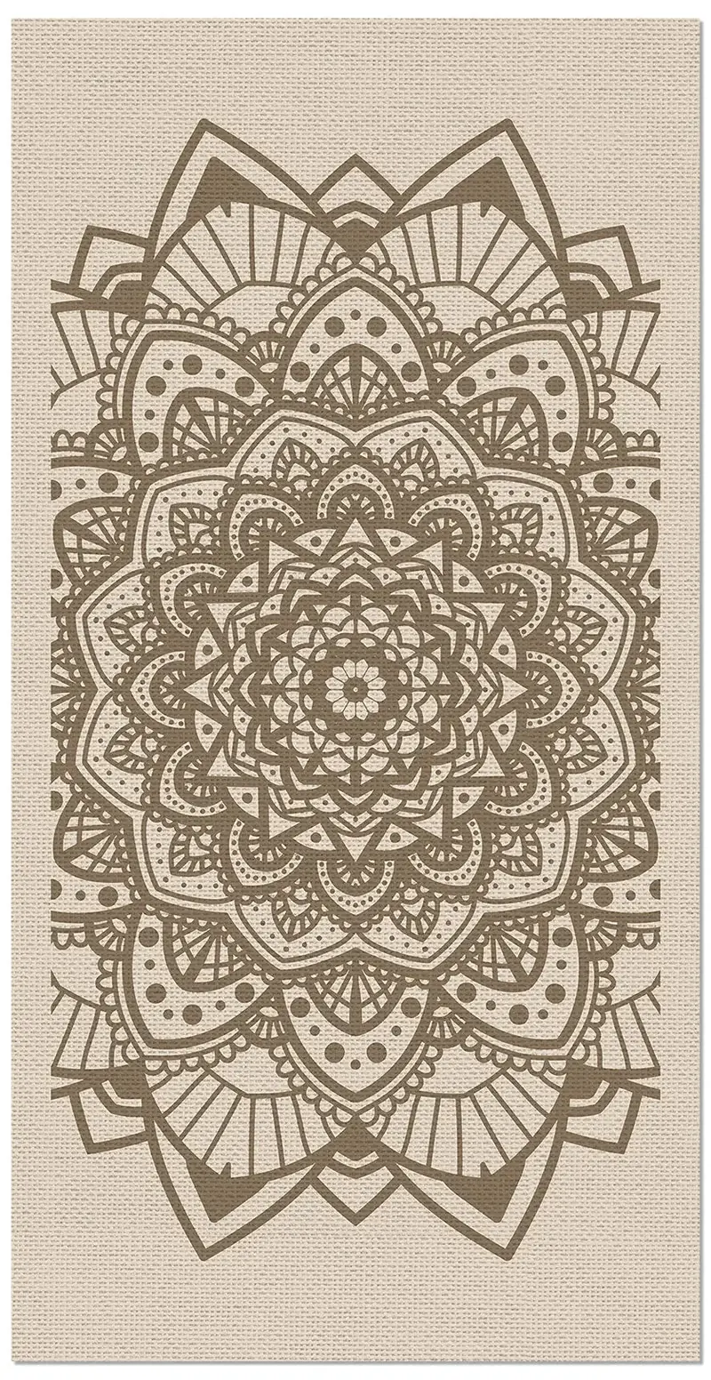 Alfombra Exterior Mandala Marrón
