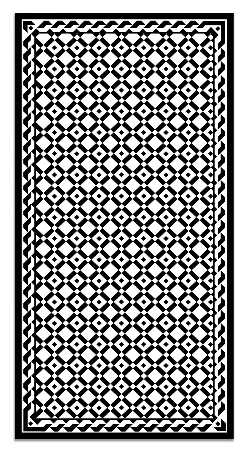 Alfombra Geometría Cuadrados