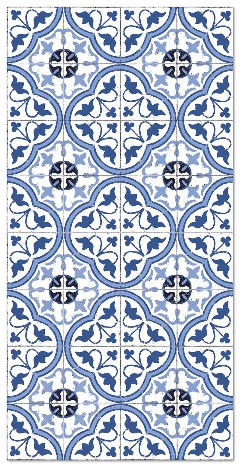 Alfombra Hidráulica Flor Azul