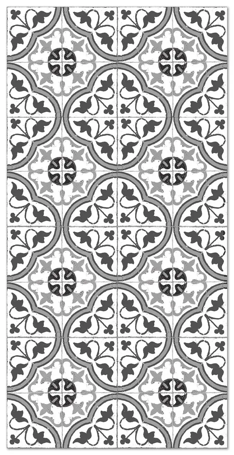 Alfombra Hidráulica Flor Gris