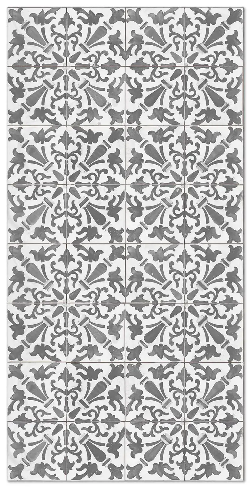 Alfombra Hidráulica Geométrica Gris