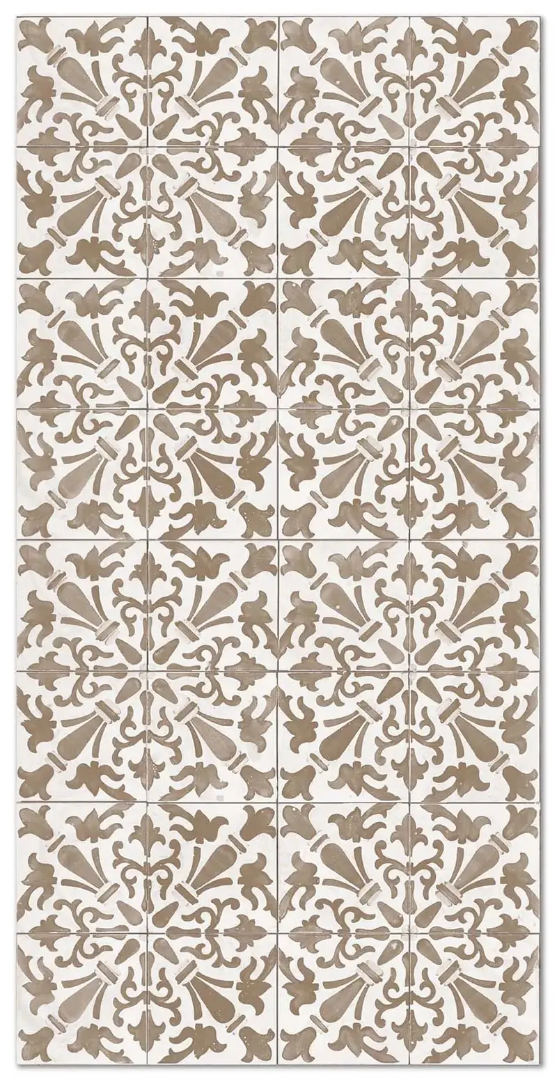 Alfombra Hidráulica Geométrica Marrón