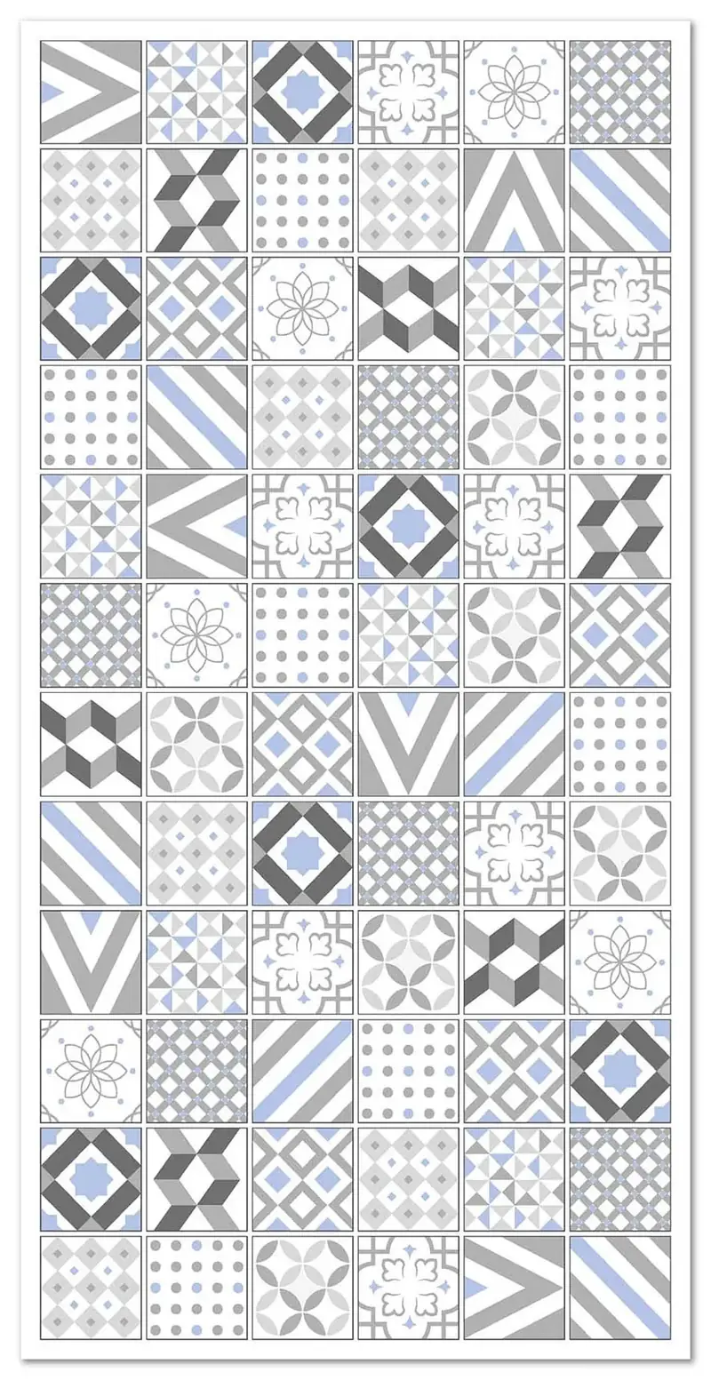 Alfombra Hidráulica Love Gris Azul