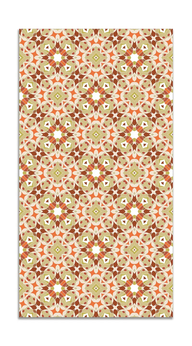 Alfombra Hidráulica Tipo Oriental Naranja