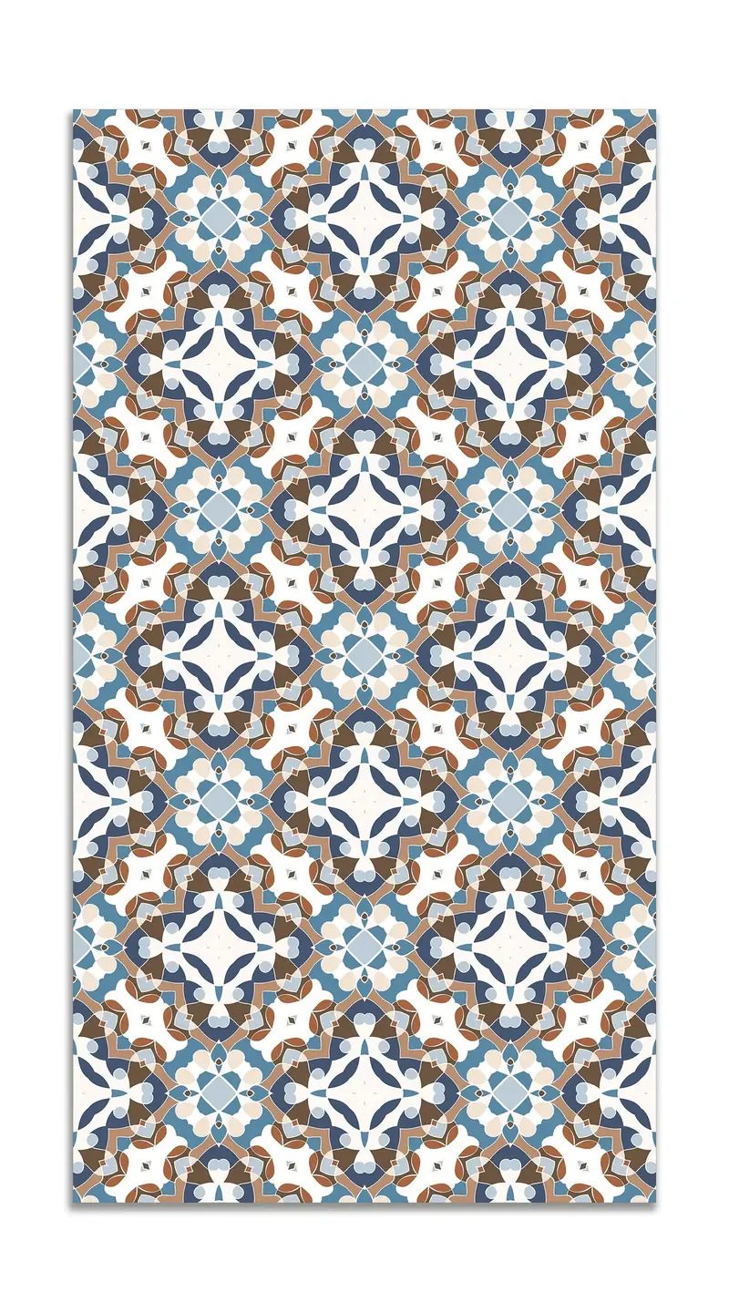 Alfombra Hidráulico Oriental Azul