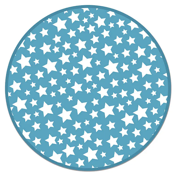 Alfombra Infantil Estrellas Azul Redonda