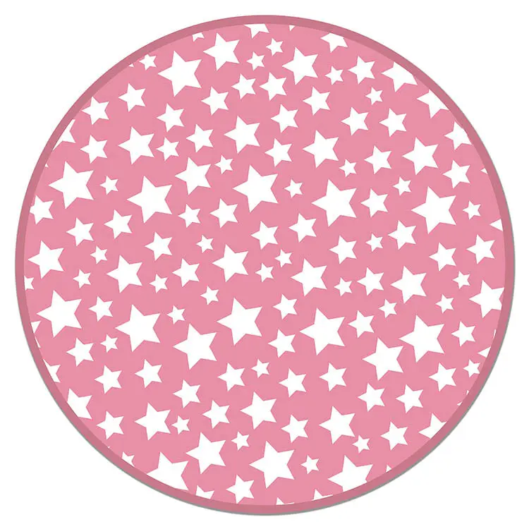 Alfombra Infantil Estrellas Rosa Redonda