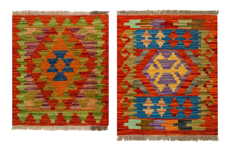 Alfombra Kilim 60 x 50 cm (aprox.) - 2 Unidades