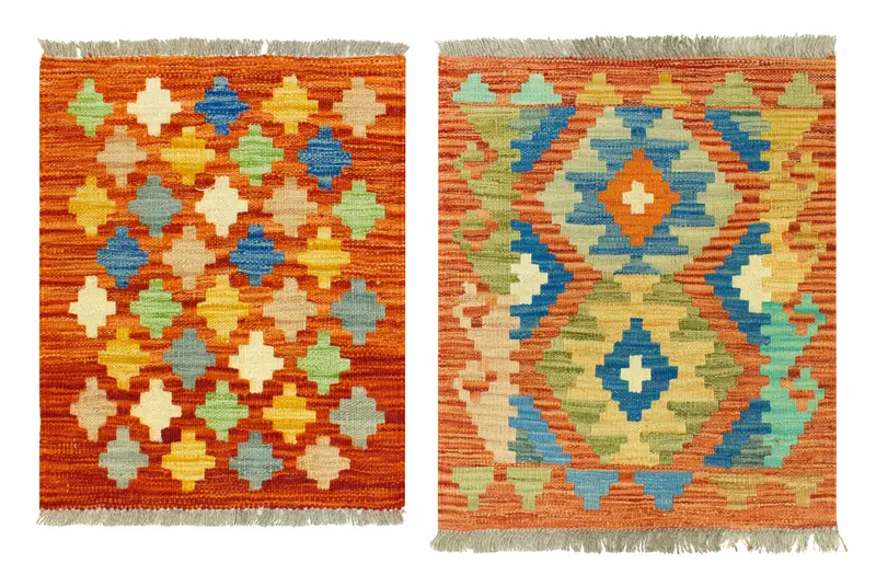 Alfombra Kilim 60 x 50 cm (aprox.) - 2 Unidades