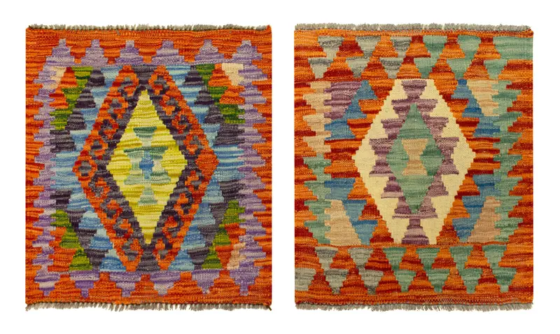 Alfombra Kilim 60 x 50 cm (aprox.) - 2 Unidades