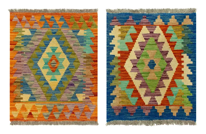 Alfombra Kilim 60 x 50 cm (aprox.) - 2 Unidades