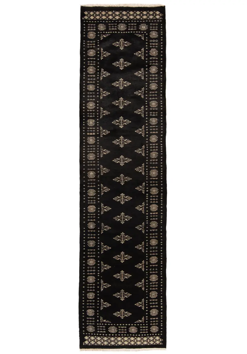 Alfombra pakistaní de Bokhara | 313 x 78 cm