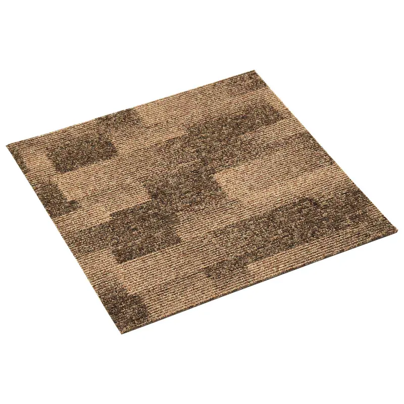 Alfombra para el suelo 20 pcs Marrón 50 x 50 cm PP