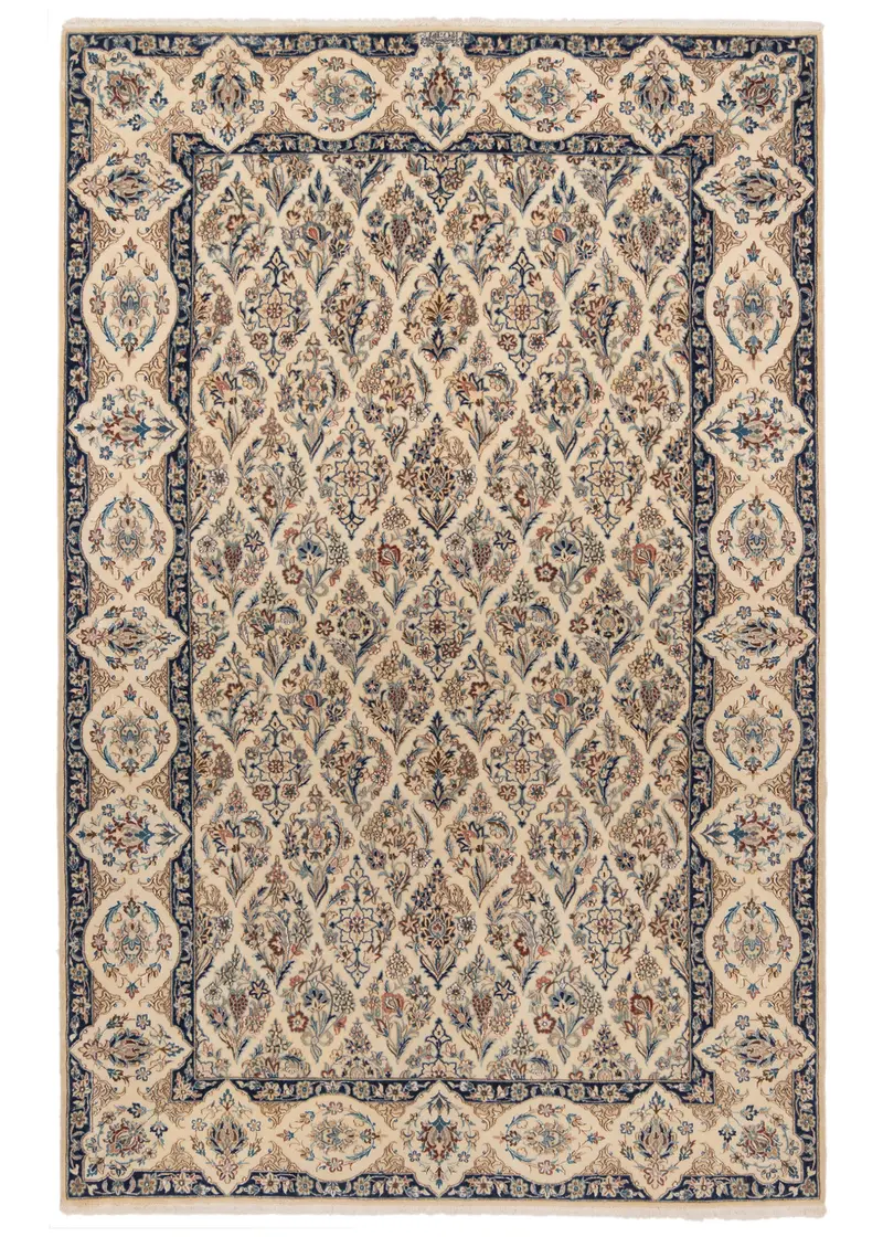 Alfombra persa de seda Nain 6 La | 200 x 130 cm