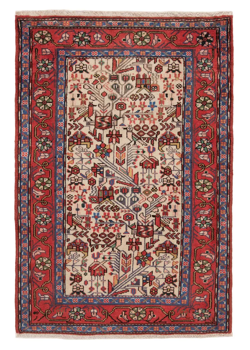 Alfombra persa Hamedan | 109 x 75 cm