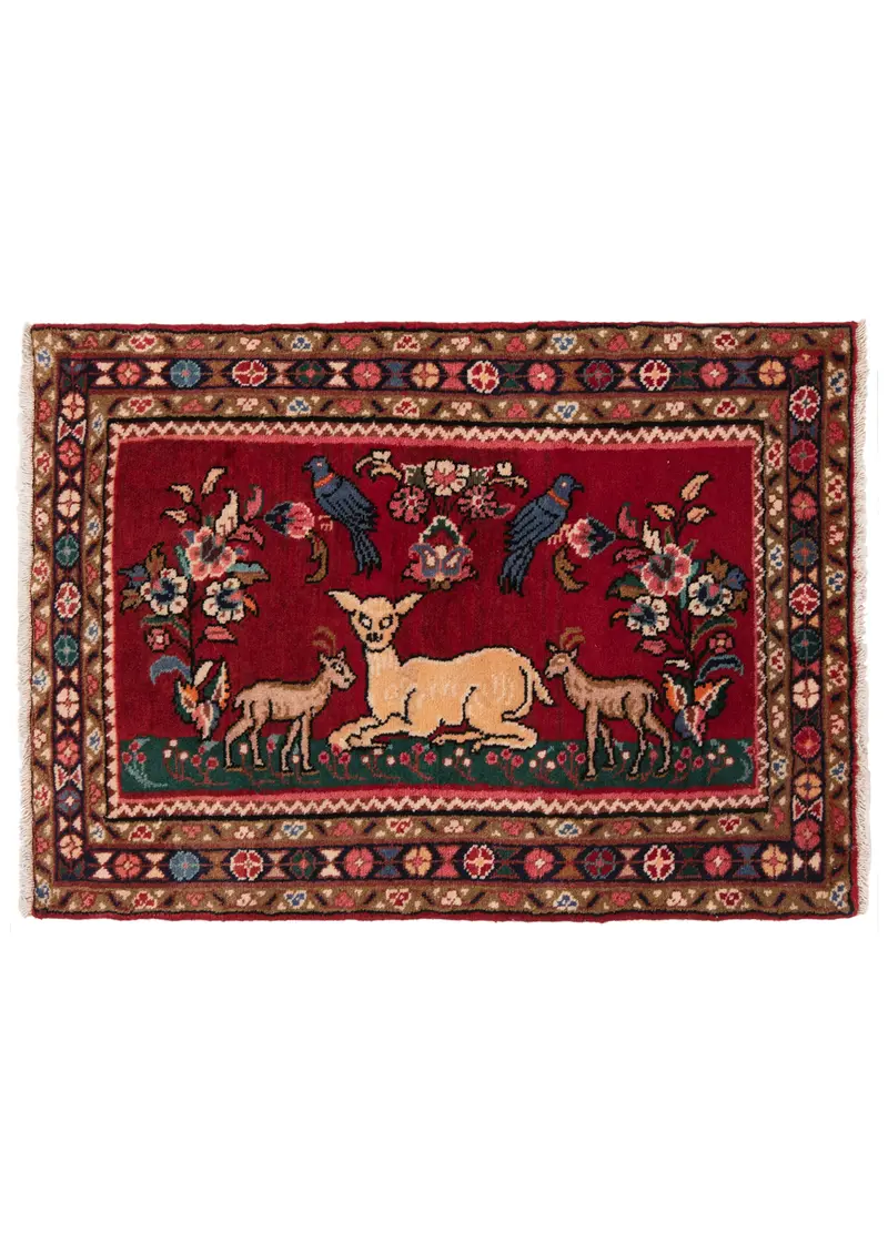 Alfombra persa Hamedan | 90 x 60 cm