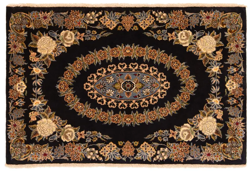 Alfombra persa Kashan | 104 x 66 cm