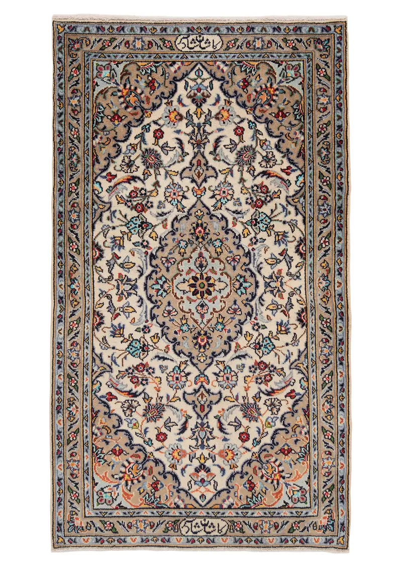 Alfombra persa Kashan | 128 x 72 cm