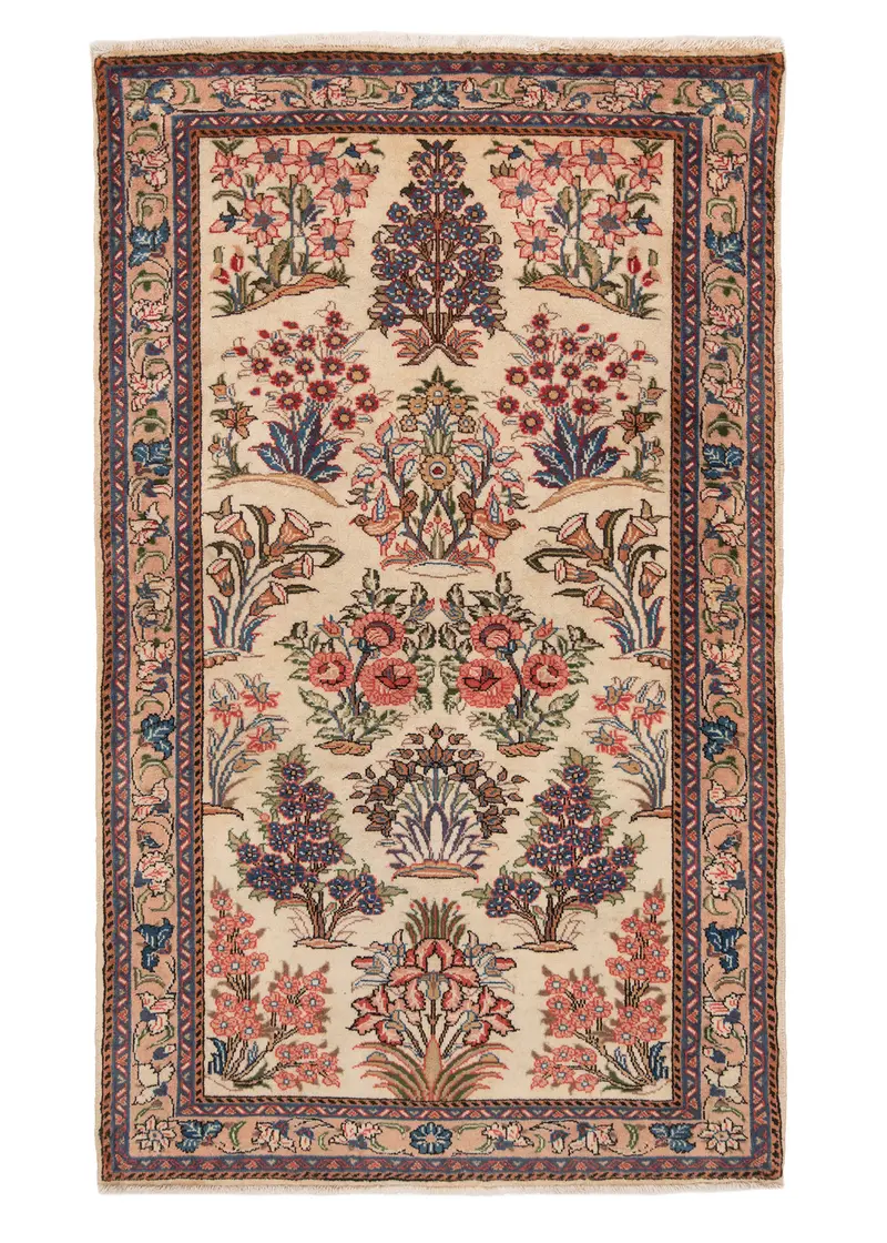 Alfombra persa Kashan | 128 x 77 cm