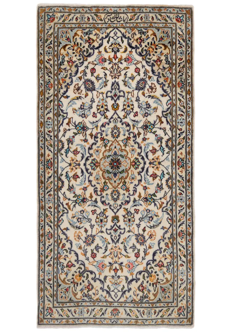 Alfombra persa Kashan | 132 x 64 cm