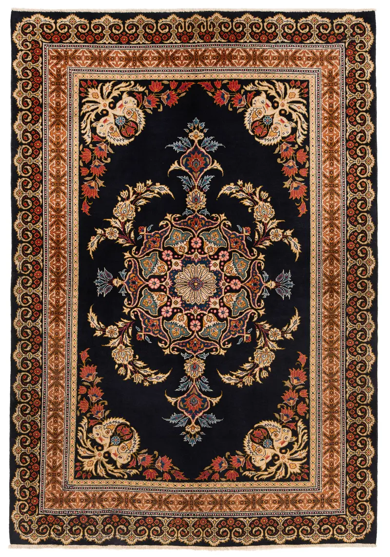 Alfombra persa Kashan | 204 x 141 cm